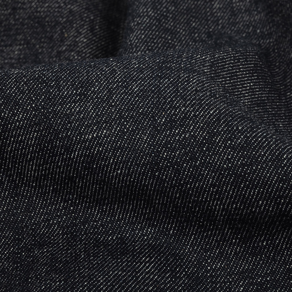 Medium Weight Dark Navy Cotton Denim Twill Detail Medium Weight Dark Navy Cotton Denim Twill Detail
