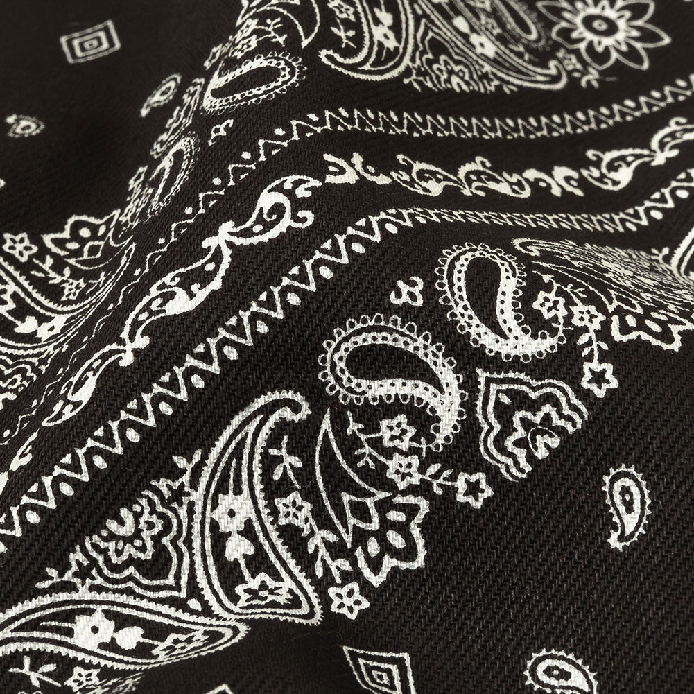 After Dark Paisley Bandana Printed Stretch Cotton Denim Detail After Dark Paisley Bandana Printed Stretch Cotton Denim Detail