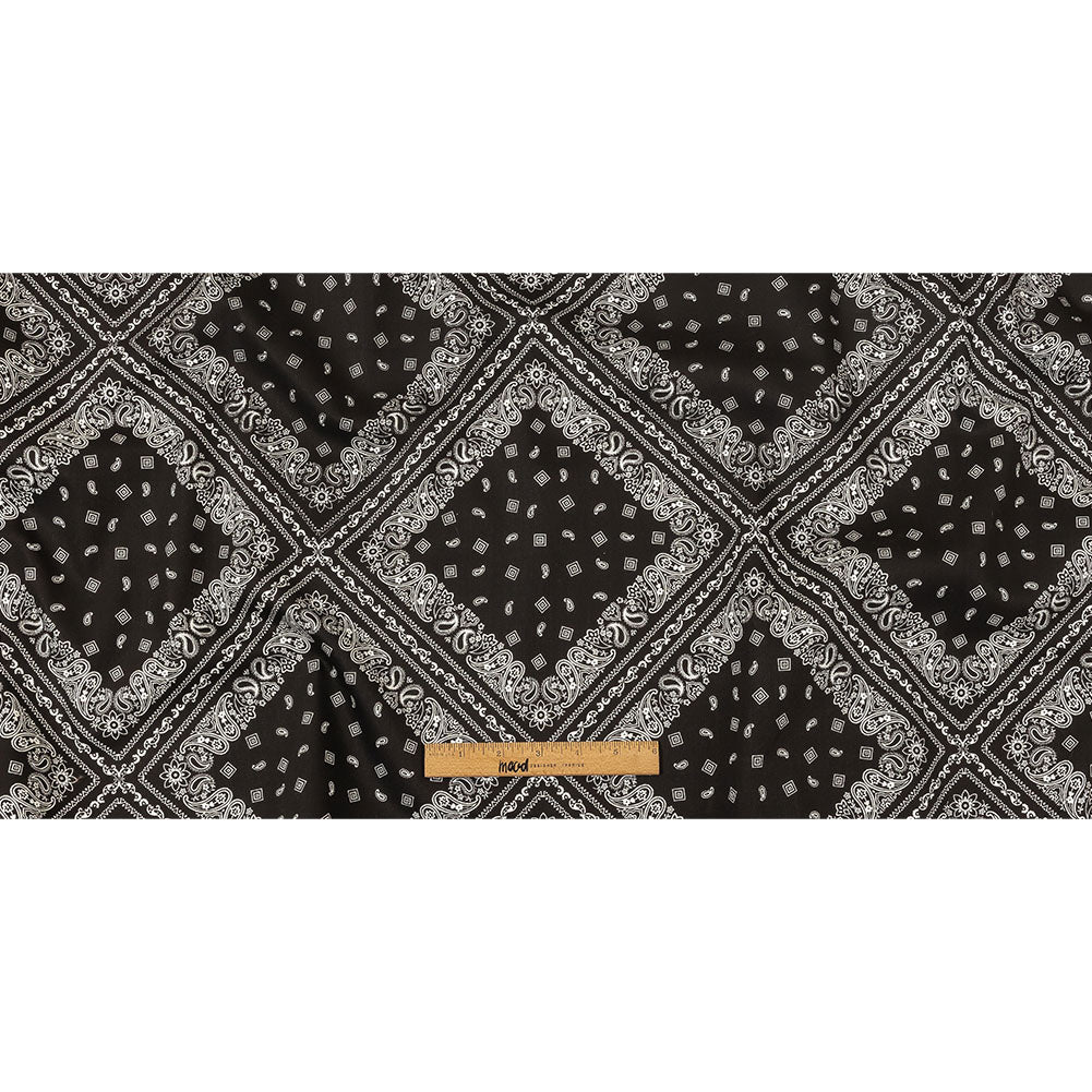 After Dark Paisley Bandana Printed Stretch Cotton Denim Full After Dark Paisley Bandana Printed Stretch Cotton Denim Full