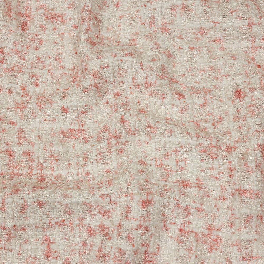 Newcastle Pink and Silver Coin Viscose and Acrylic Chenille Tweed Newcastle Pink and Silver Coin Viscose and Acrylic Chenille Tweed