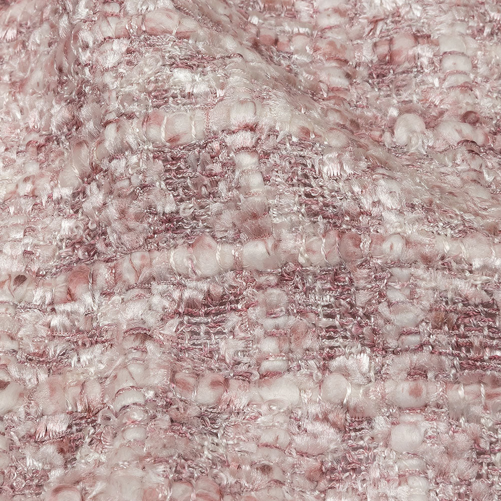 Newcastle Mauve and White Viscose and Acrylic Chenille Tweed Folded Newcastle Mauve and White Viscose and Acrylic Chenille Tweed Folded