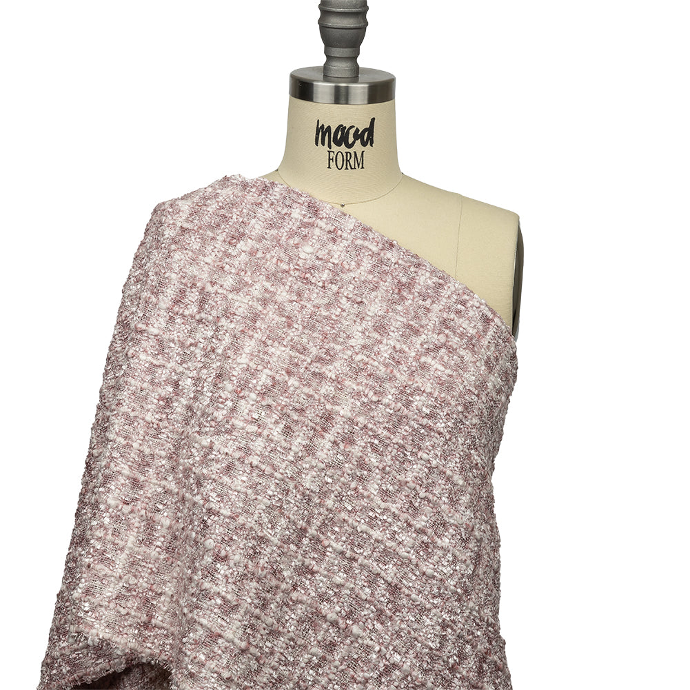 Newcastle Mauve and White Viscose and Acrylic Chenille Tweed Detail Newcastle Mauve and White Viscose and Acrylic Chenille Tweed Detail