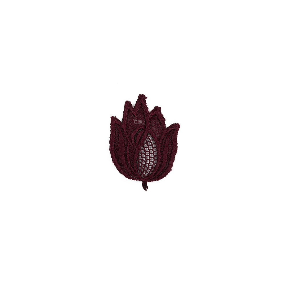 Windsor Wine Floral Lace Rayon Applique - 2.625" x 1.5" Windsor Wine Floral Lace Rayon Applique - 2.625" x 1.5"