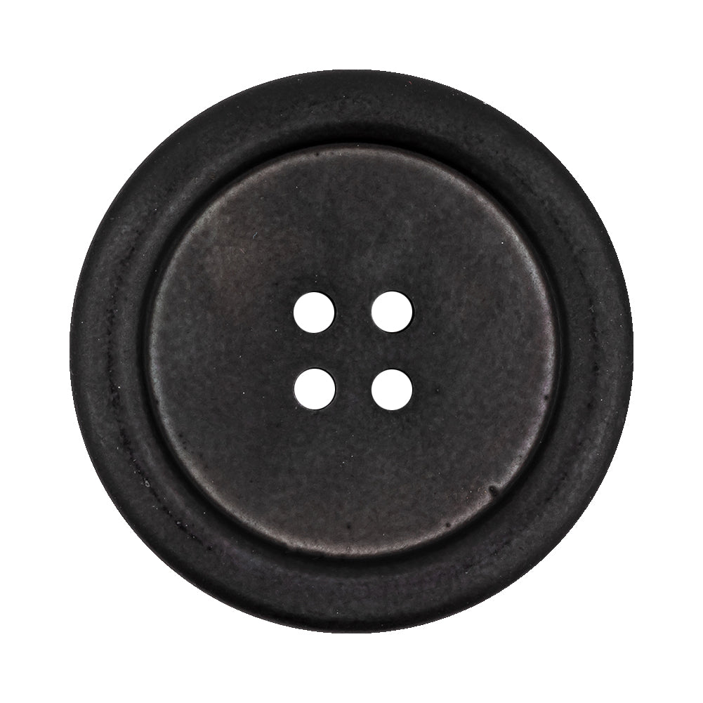 Peat Semi-Matte Iridescent 4-Hole Tire Rim Shell Button - 54L/34mm Peat Semi-Matte Iridescent 4-Hole Tire Rim Shell Button - 54L/34mm