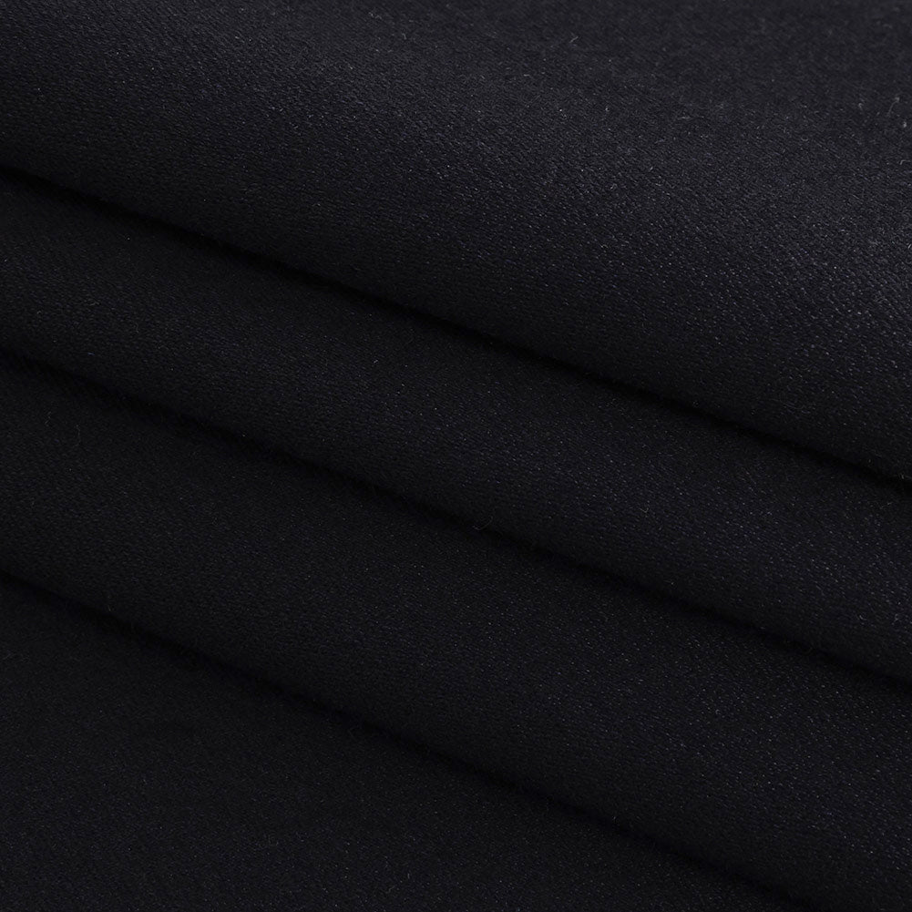 Medium Weight Midnight Navy Heavy Stretch Cotton Twill Folded Medium Weight Midnight Navy Heavy Stretch Cotton Twill Folded
