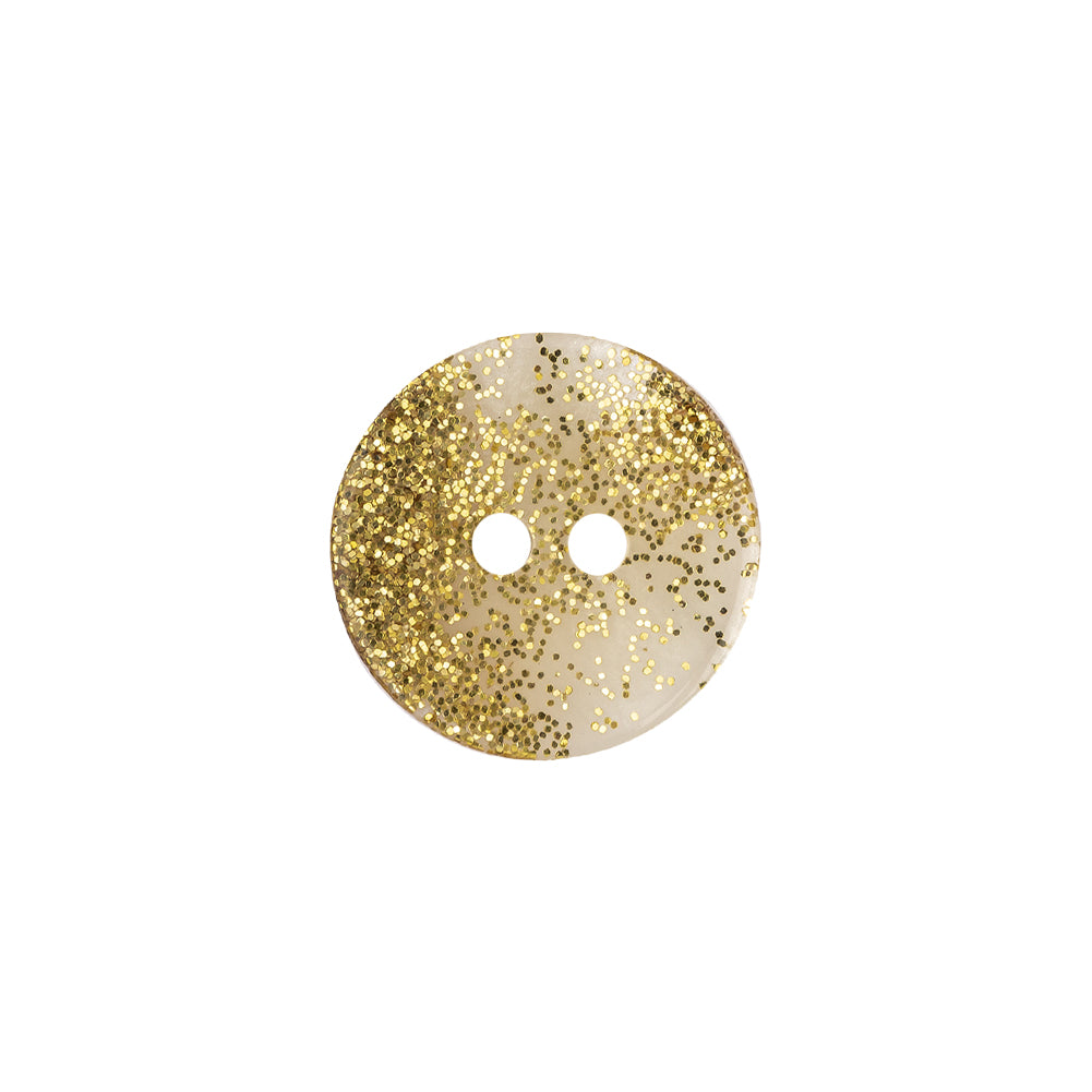 Italian Sundust Glitter 2-Hole Translucent Button - 24L/15mm Italian Sundust Glitter 2-Hole Translucent Button - 24L/15mm