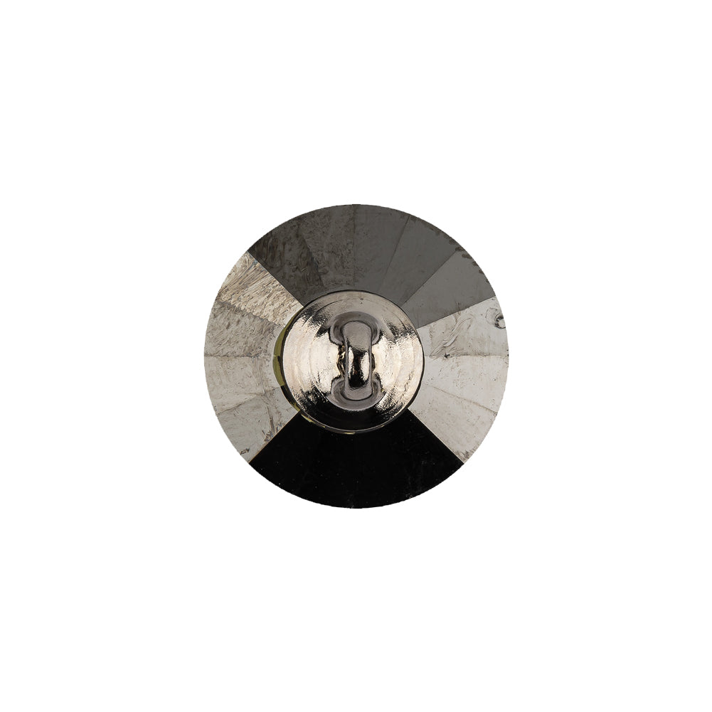 Vintage Swarovski Crystal and Silver Aluminum Foiled Shank Back Button - 28L/18mm Detail Vintage Swarovski Crystal and Silver Aluminum Foiled Shank Back Button - 28L/18mm Detail