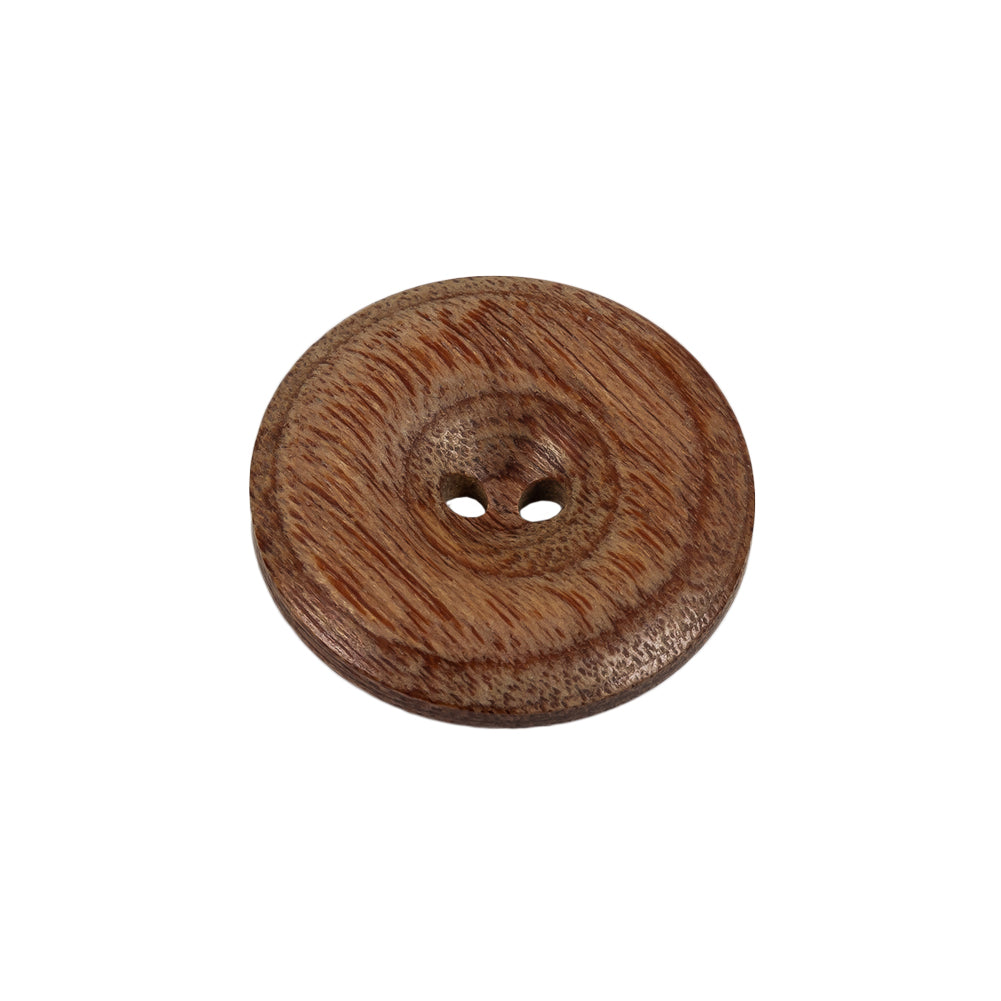 Vintage Natural 2-Hole Wooden Button - 33L/21mm Folded Vintage Natural 2-Hole Wooden Button - 33L/21mm Folded