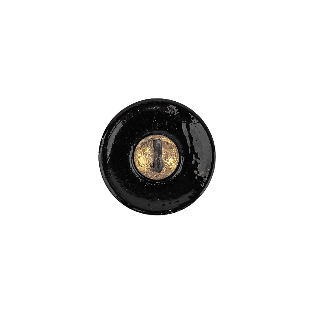 Vintage Gunmetal Classical Shank Back Glass Button - 22L/14mm Detail Vintage Gunmetal Classical Shank Back Glass Button - 22L/14mm Detail