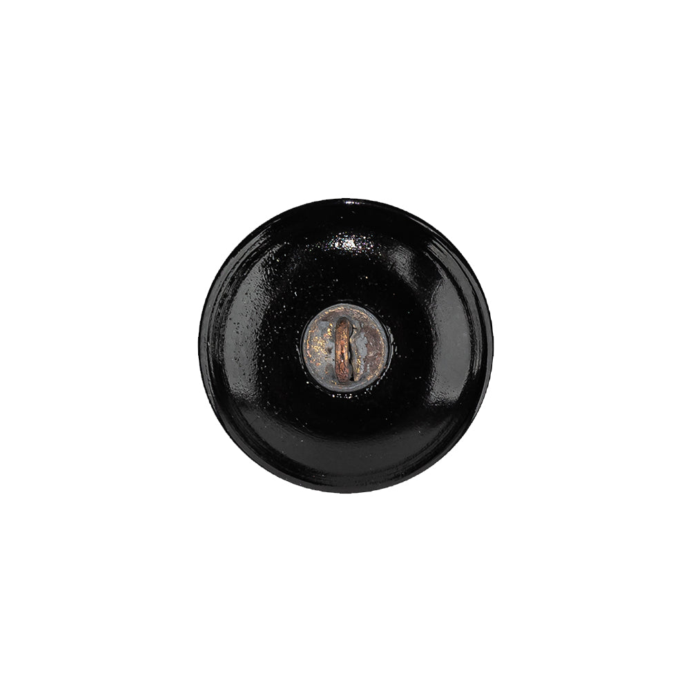 Vintage Gunmetal Floral Shank Back Glass Button - 28L/18mm Detail Vintage Gunmetal Floral Shank Back Glass Button - 28L/18mm Detail