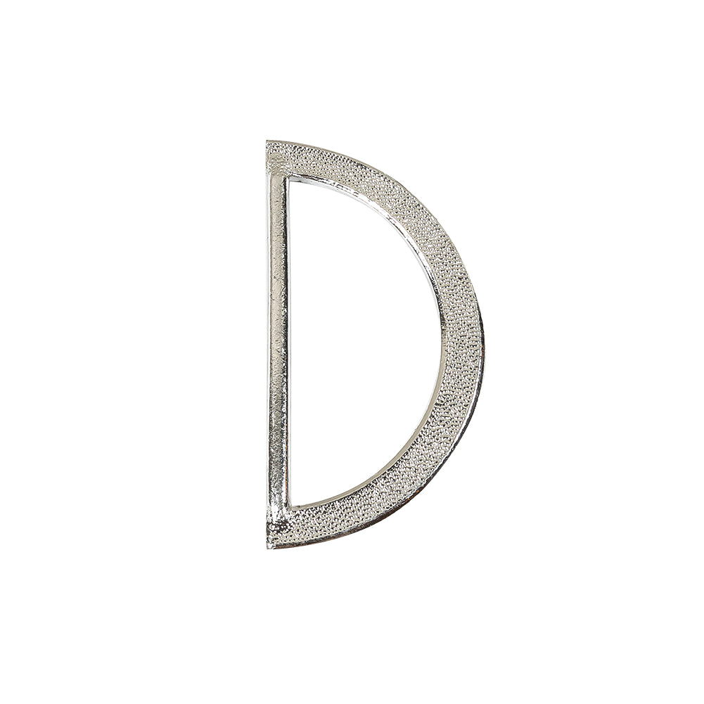 Vintage Rhinestone and Silver Half-Circle D-Ring - 2.5" X 1.25" Full Vintage Rhinestone and Silver Half-Circle D-Ring - 2.5" X 1.25" Full