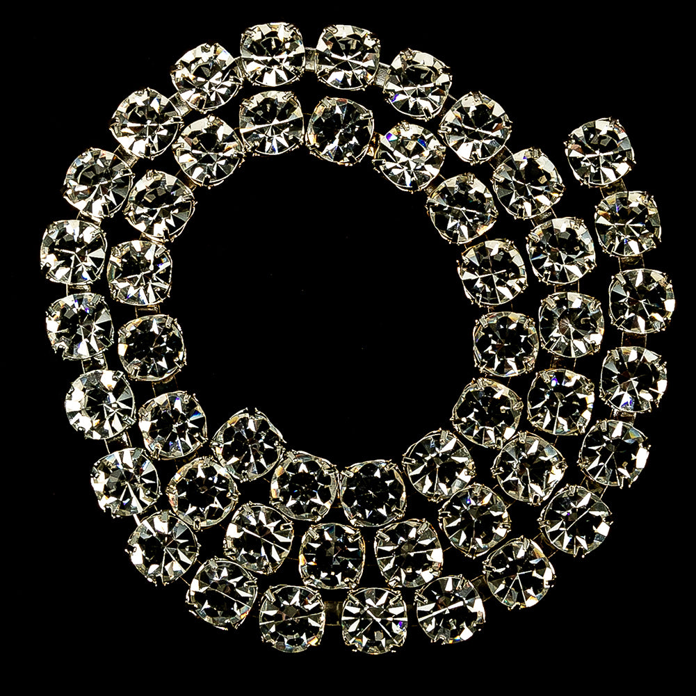 Vintage Czech Crystal Rhinestones and Silver Metal Trim - SS37/7.9MM Full Vintage Czech Crystal Rhinestones and Silver Metal Trim - SS37/7.9MM Full