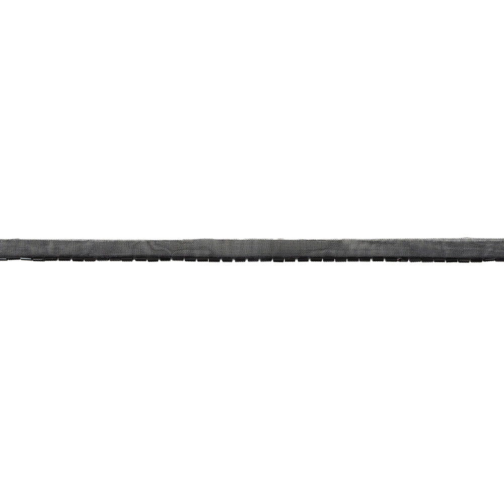 Vintage Black Bugle Beads on Black Trimming - 0.375" Vintage Black Bugle Beads on Black Trimming - 0.375"