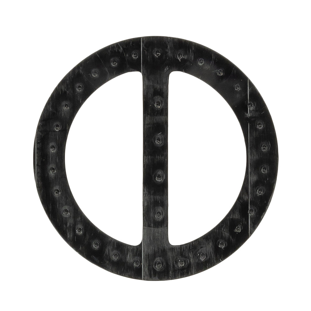 Vintage Crystal Rhinestones and Black Circular Plastic Slider - 2" Detail Vintage Crystal Rhinestones and Black Circular Plastic Slider - 2" Detail