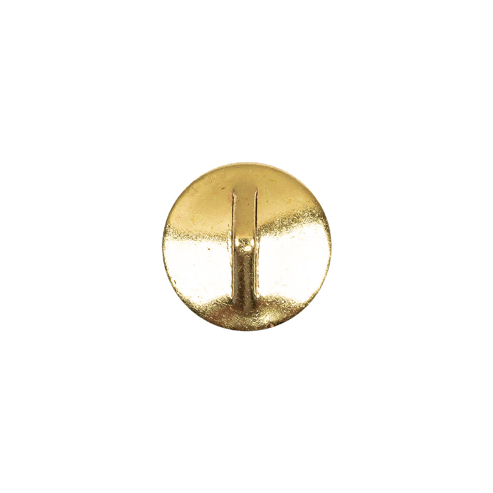 Vintage Crystal Rhinestone and Gold Edged Self Back Button - 20L/12.5mm Detail Vintage Crystal Rhinestone and Gold Edged Self Back Button - 20L/12.5mm Detail