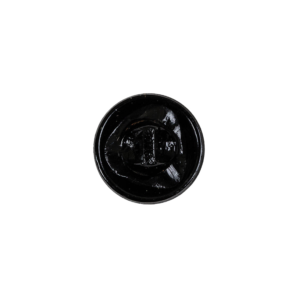 Vintage Gunmetal Knotted Shank Back Glass Button - 22L/14mm Detail Vintage Gunmetal Knotted Shank Back Glass Button - 22L/14mm Detail