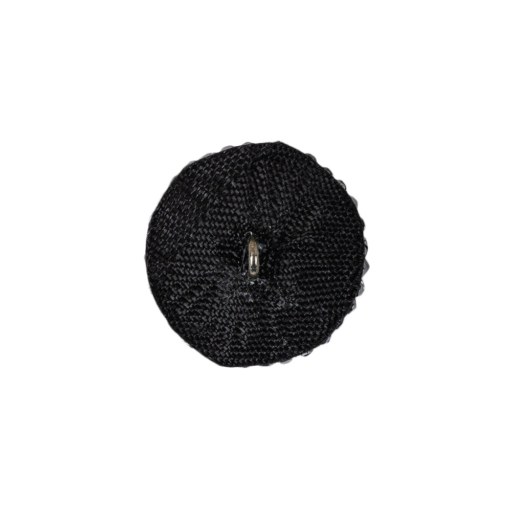 Vintage Gunmetal Seed Beaded Domed Shank Back Button - 32L/20mm Detail Vintage Gunmetal Seed Beaded Domed Shank Back Button - 32L/20mm Detail