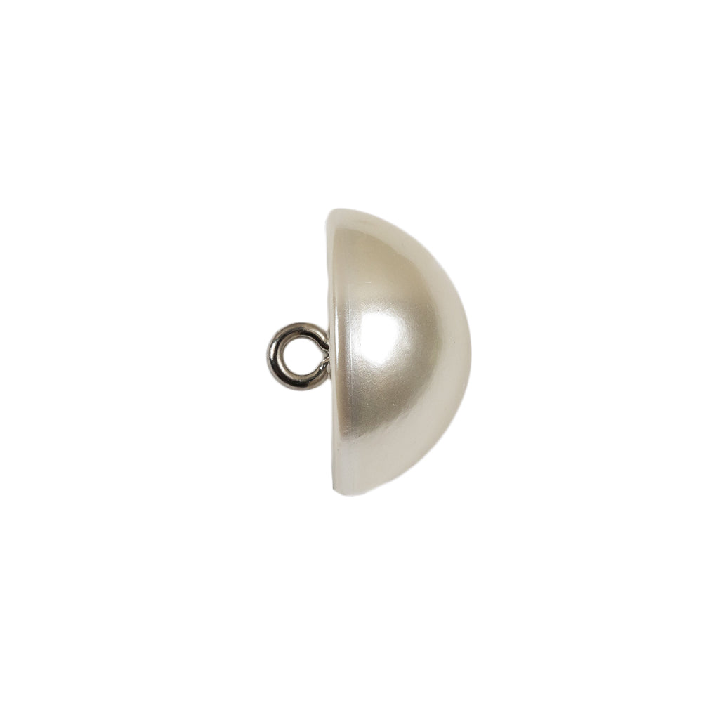 Vintage Pearl Domed Shank Back Plastic Button - 28L/18mm Folded Vintage Pearl Domed Shank Back Plastic Button - 28L/18mm Folded