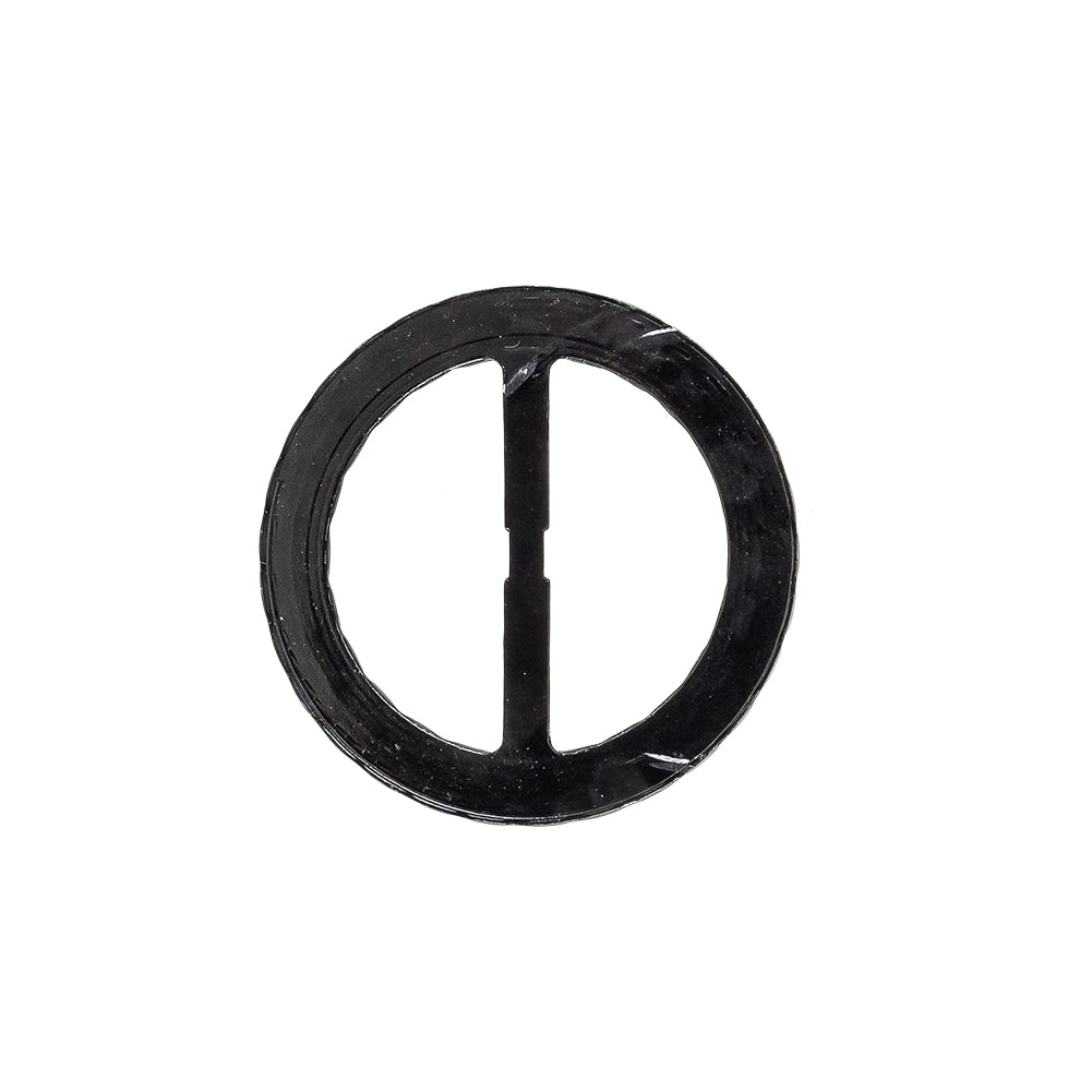 Vintage Black Round Slider with Faceted Silver Face - 1.875" x 1.875" Full Vintage Black Round Slider with Faceted Silver Face - 1.875" x 1.875" Full