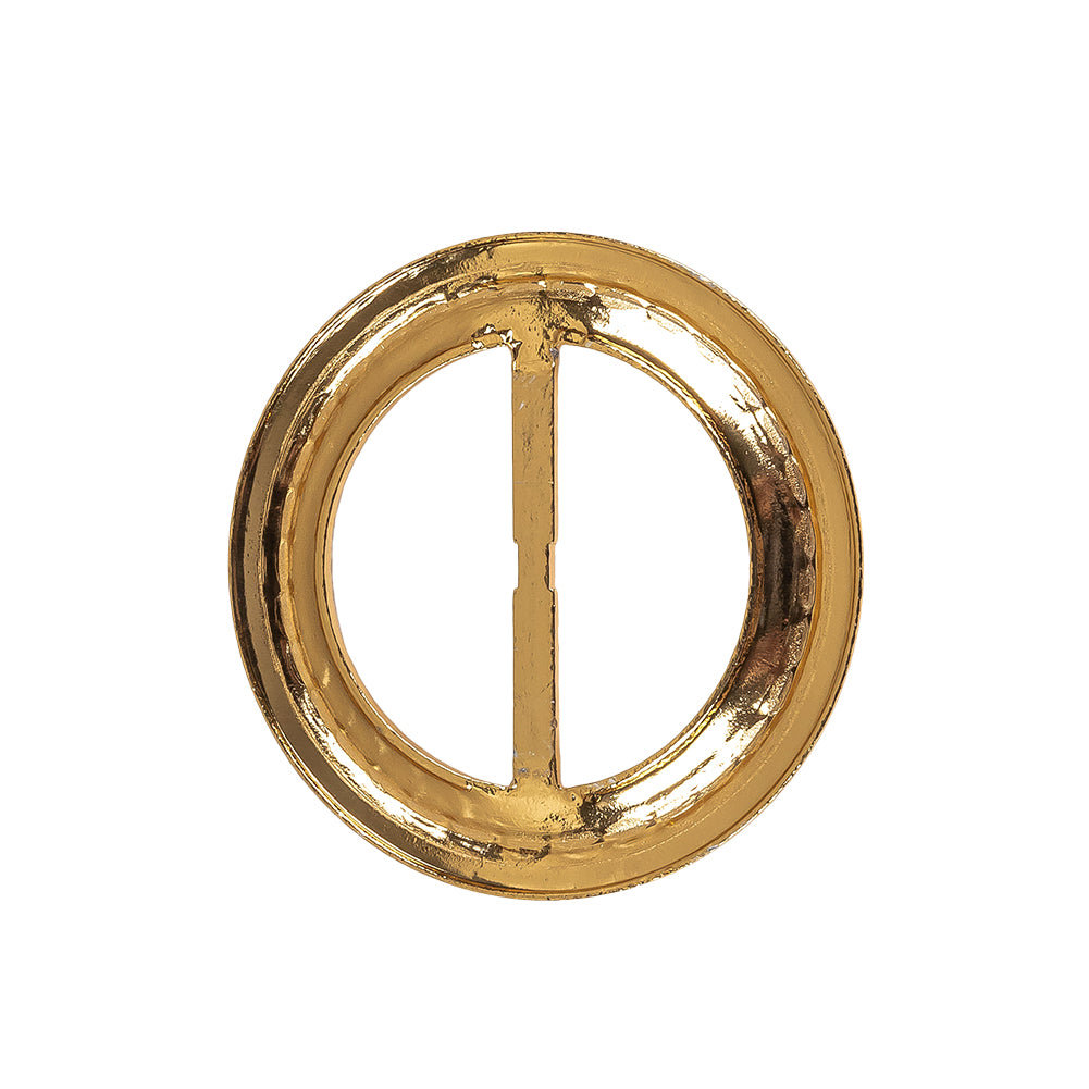 Vintage Gold Classical Swirls Round Slider with Faceted Silver Band - 2.375" x 2.375" Full Vintage Gold Classical Swirls Round Slider with Faceted Silver Band - 2.375" x 2.375" Full