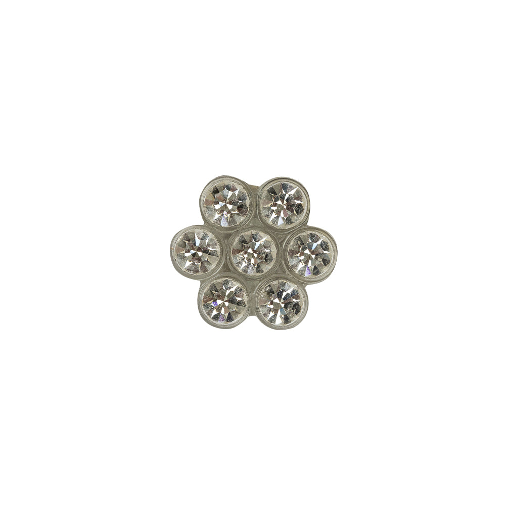 Vintage Crystal Rhinestones Transparent Daisy Shank Back Button - 20L/12.5mm Vintage Crystal Rhinestones Transparent Daisy Shank Back Button - 20L/12.5mm