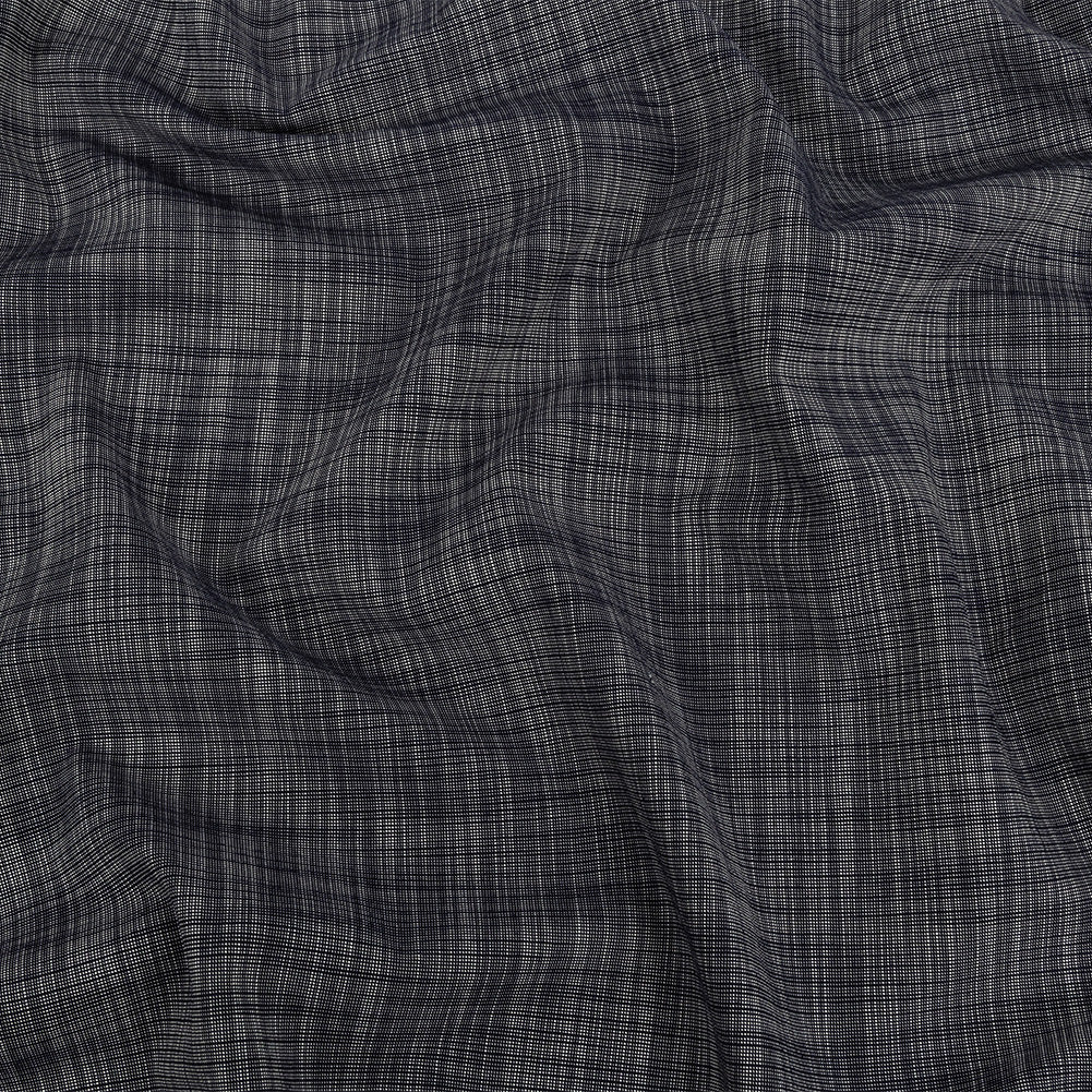 Bright Navy Striated Viscose Shirting Bright Navy Striated Viscose Shirting
