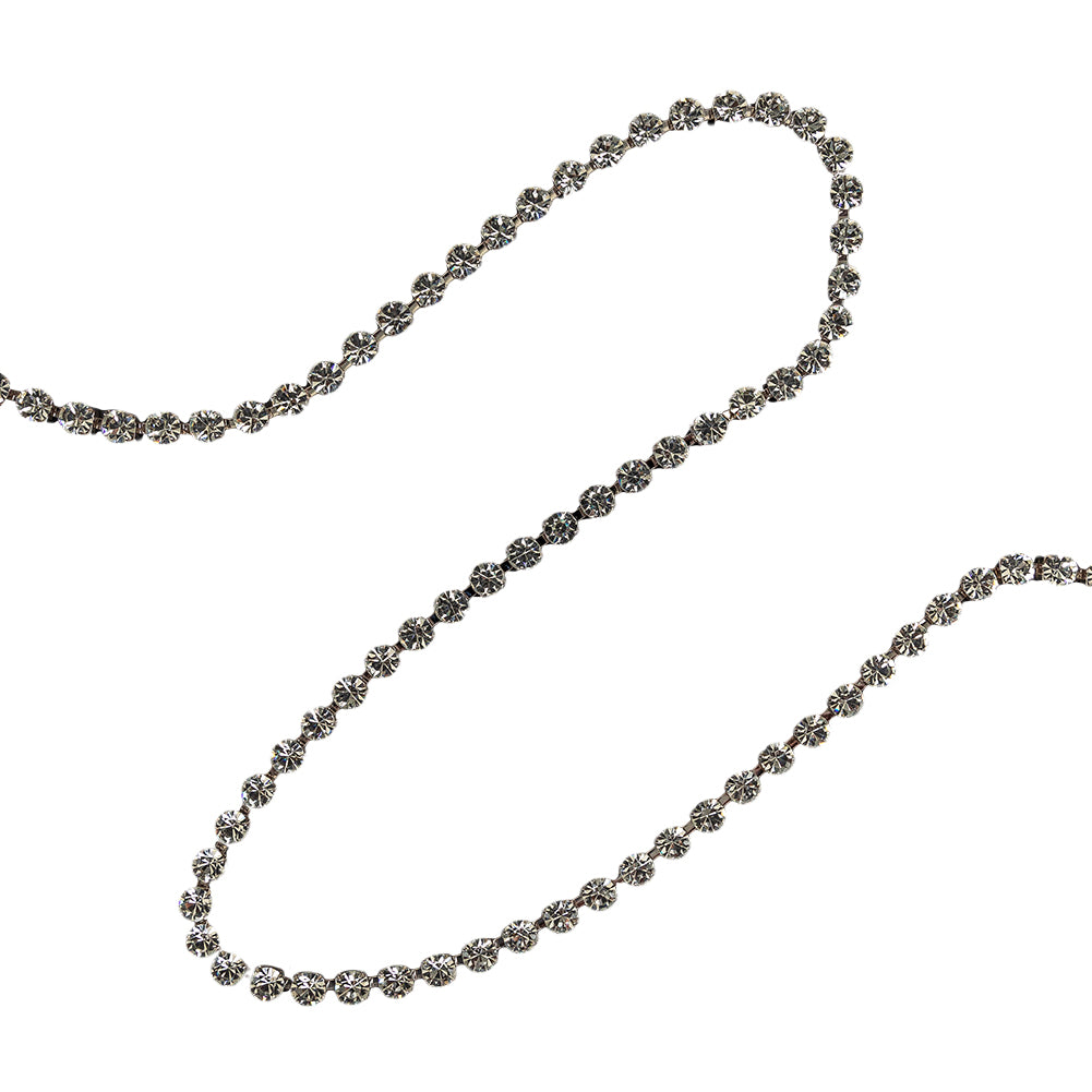 Vintage Crystal Rhinestones Chain Belt - 40.5" Vintage Crystal Rhinestones Chain Belt - 40.5"