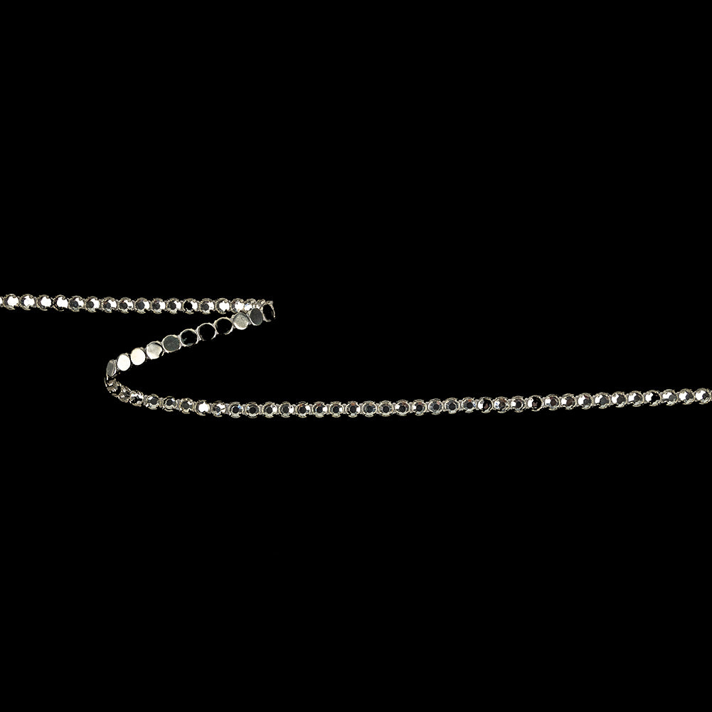 Vintage Swarovski One Row Crystal and Silver Rhinestone Trimming - 0.1875" Vintage Swarovski One Row Crystal and Silver Rhinestone Trimming - 0.1875"