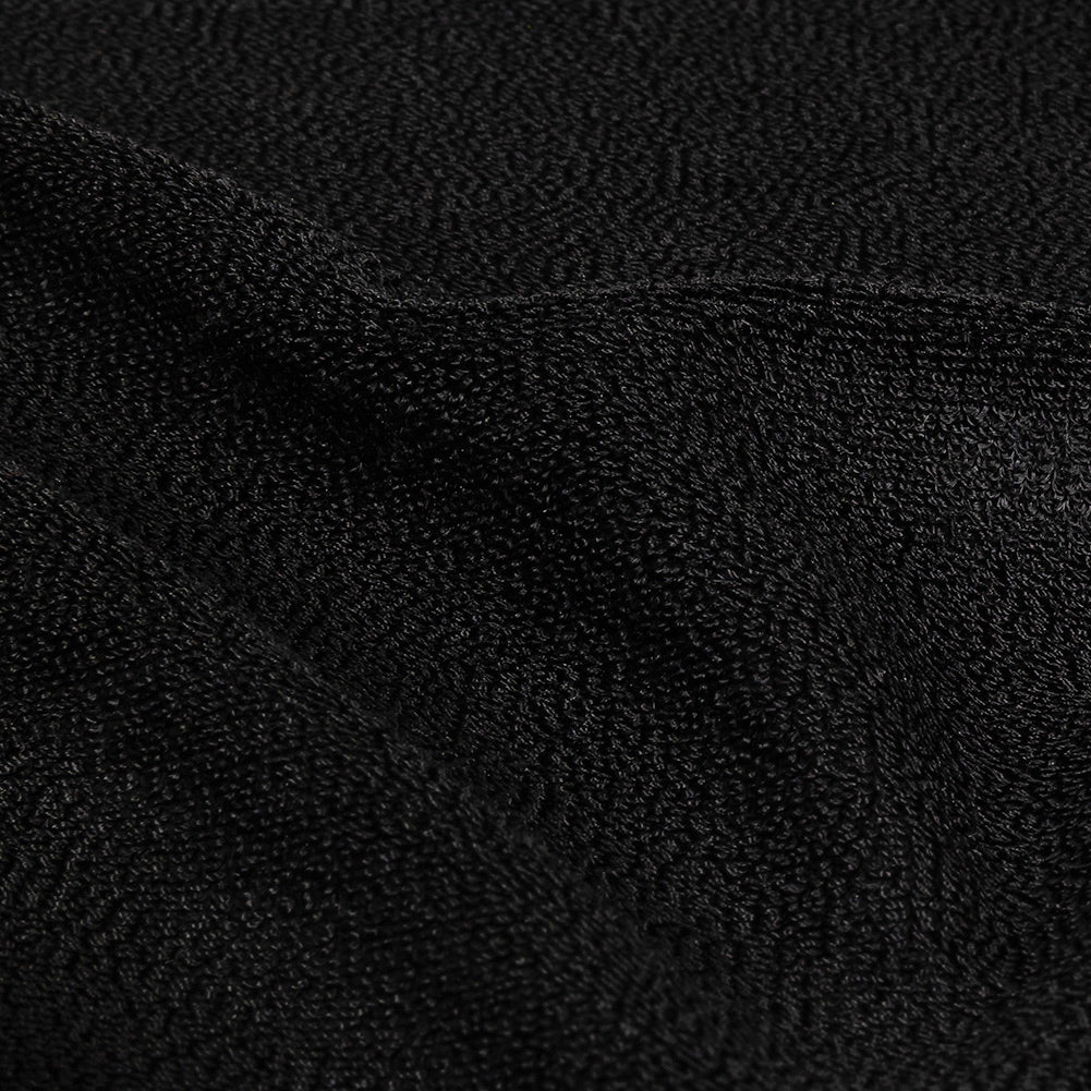 Black Radiant Rayon French Terry Detail
