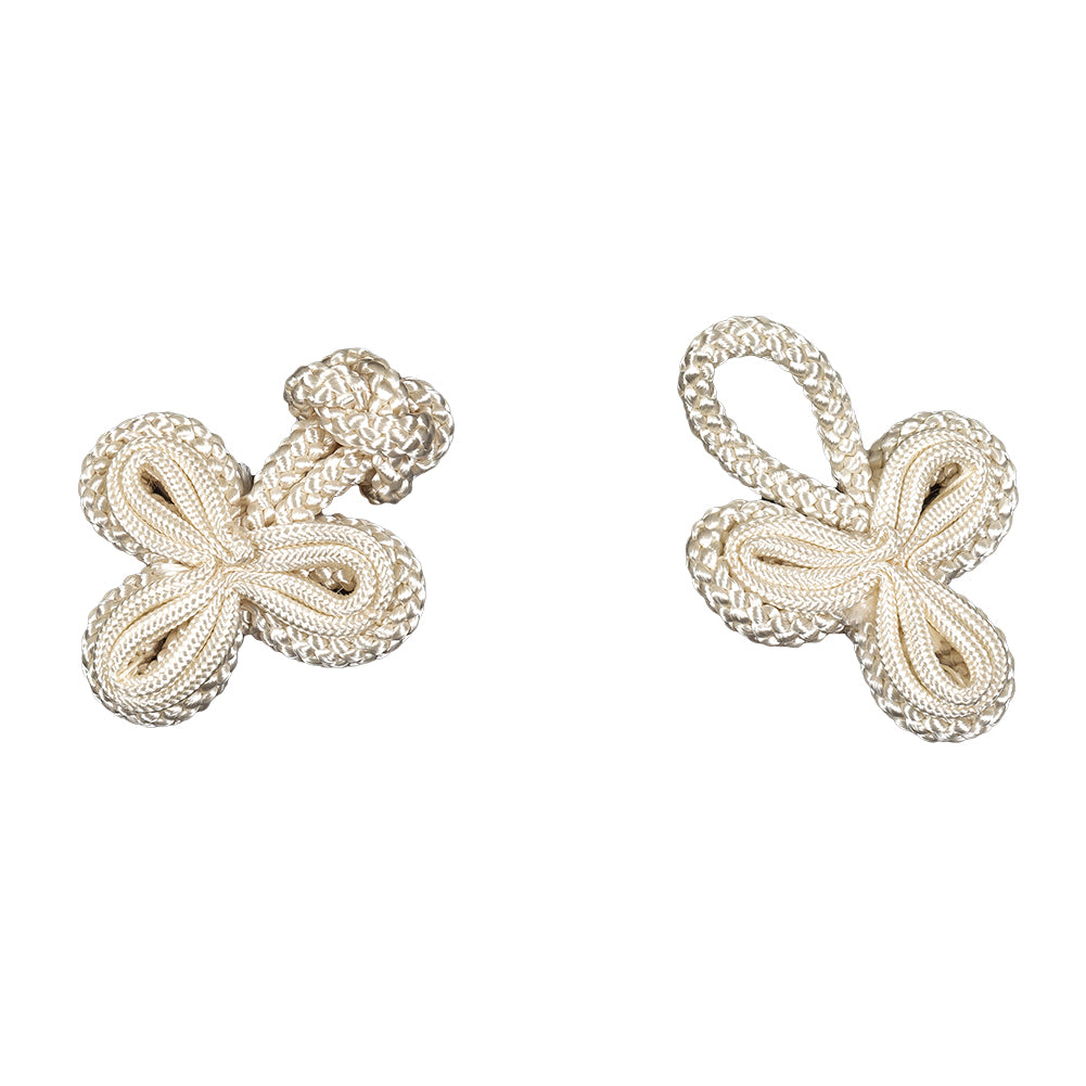Vintage Ivory Three Leaf Fancy Classic Frog Closure - 3" x 1.375" Detail Vintage Ivory Three Leaf Fancy Classic Frog Closure - 3" x 1.375" Detail