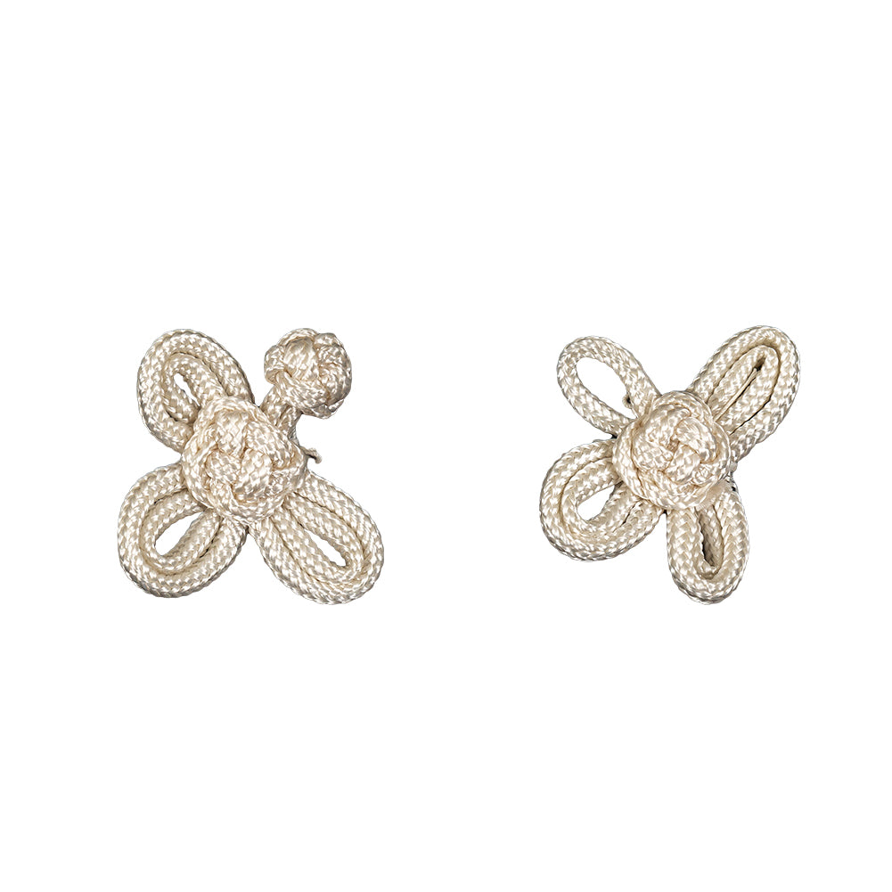 Vintage Ivory Double Looped Classic Frog Closure - 2.25" x 1.375" Detail Vintage Ivory Double Looped Classic Frog Closure - 2.25" x 1.375" Detail