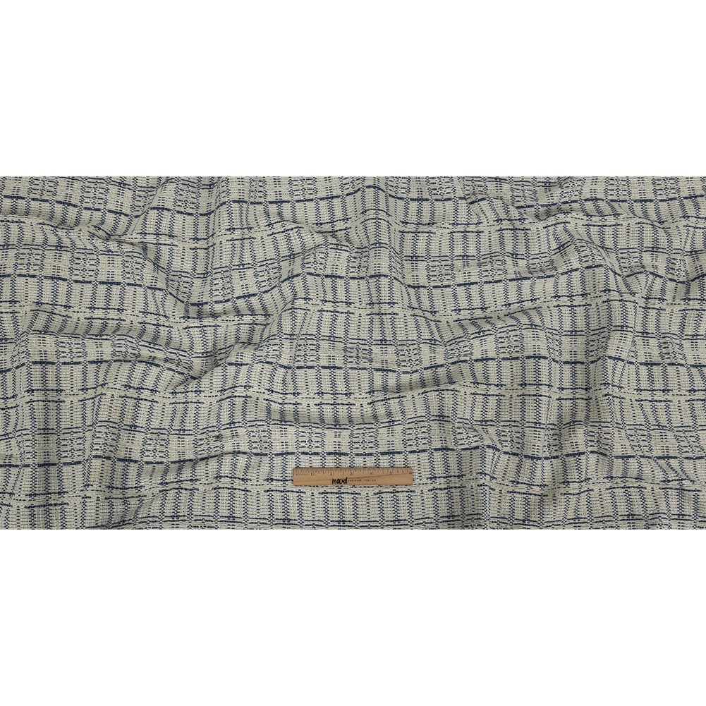 Sargasso Sea and Sugar Swizzle Jacquard Cotton Tweed Full Sargasso Sea and Sugar Swizzle Jacquard Cotton Tweed Full