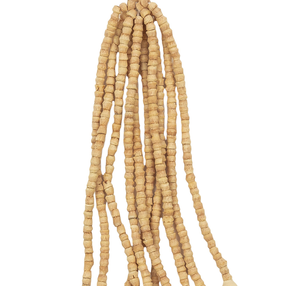 Vintage Natural Wood Beaded Tassel - 3" Detail Vintage Natural Wood Beaded Tassel - 3" Detail