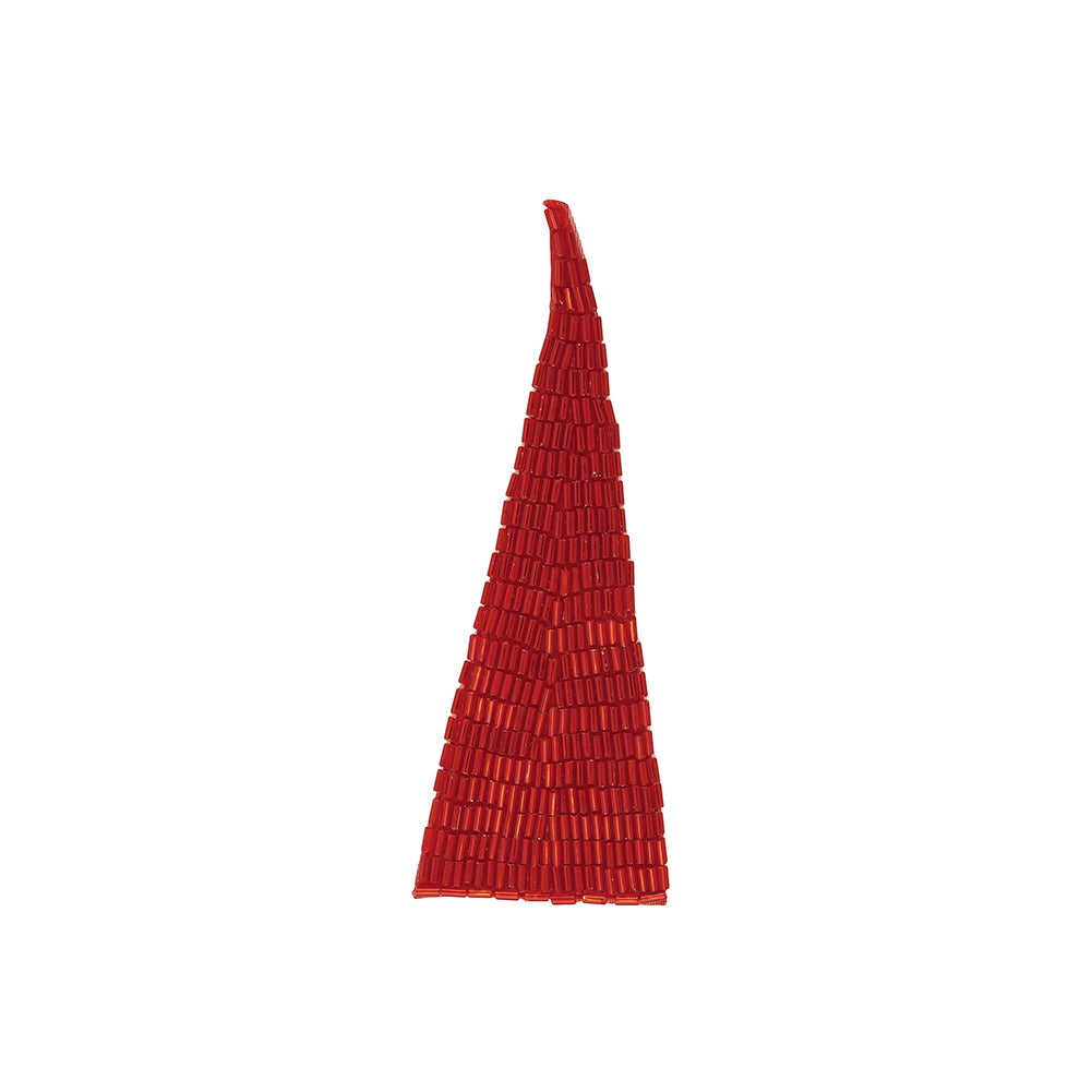 Vintage Space Cherry Bugle Beaded Triangle Applique - 5" x 1.875" Vintage Space Cherry Bugle Beaded Triangle Applique - 5" x 1.875"