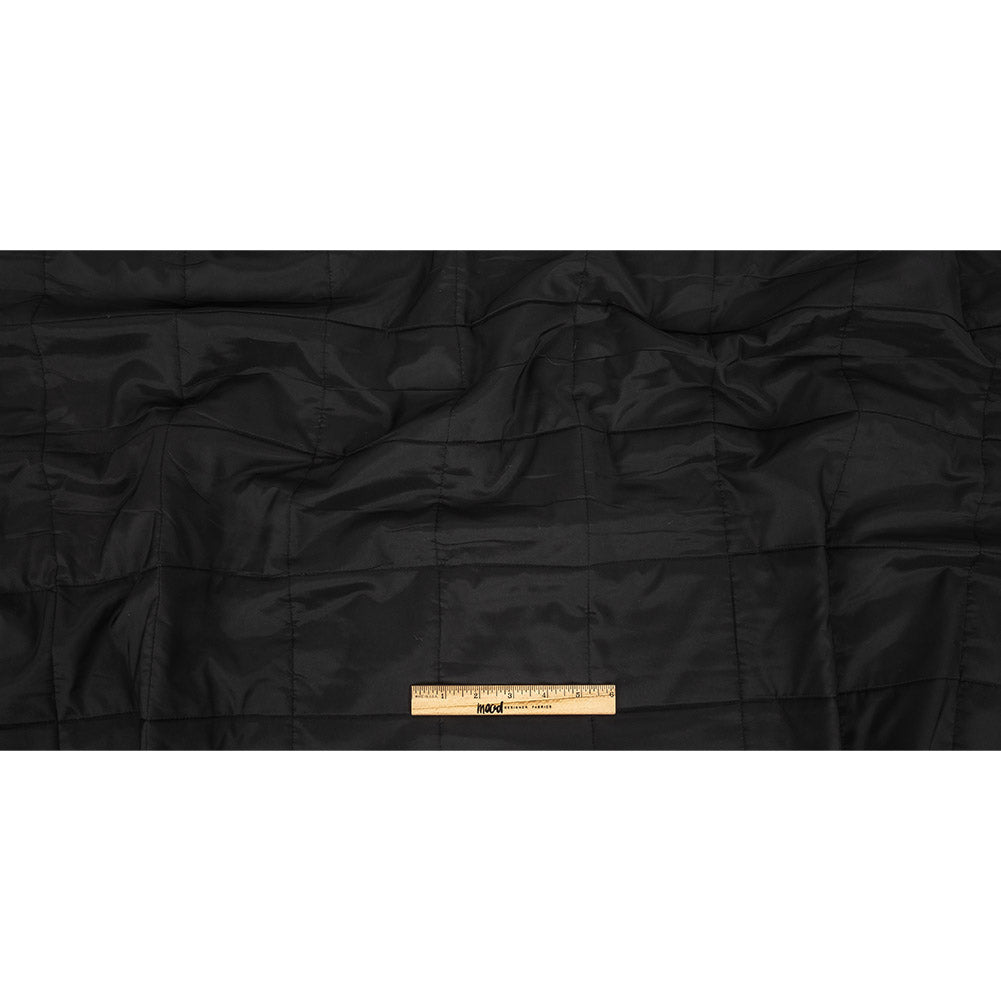 Theory Black Large Squares Quilted Coating Full Theory Black Large Squares Quilted Coating Full