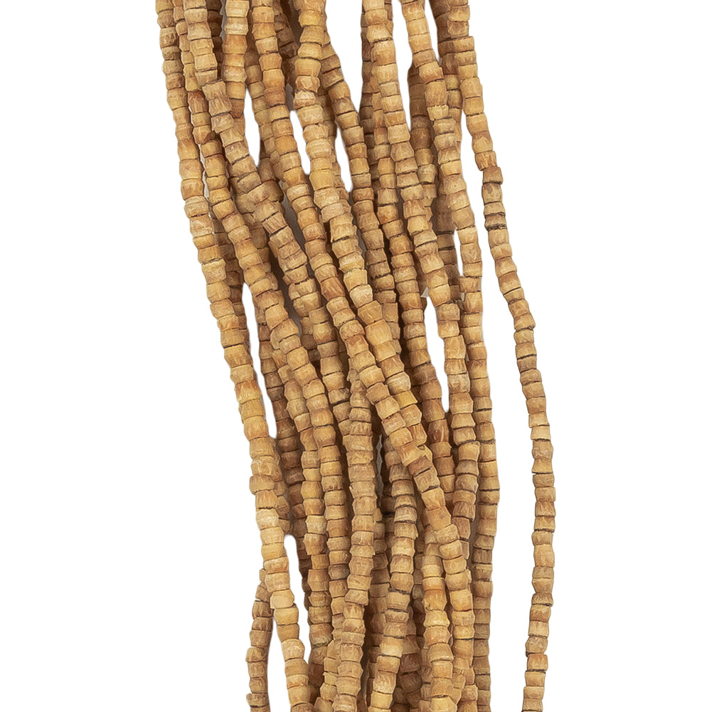Vintage Natural Wood Beaded Tassel - 6" Detail Vintage Natural Wood Beaded Tassel - 6" Detail