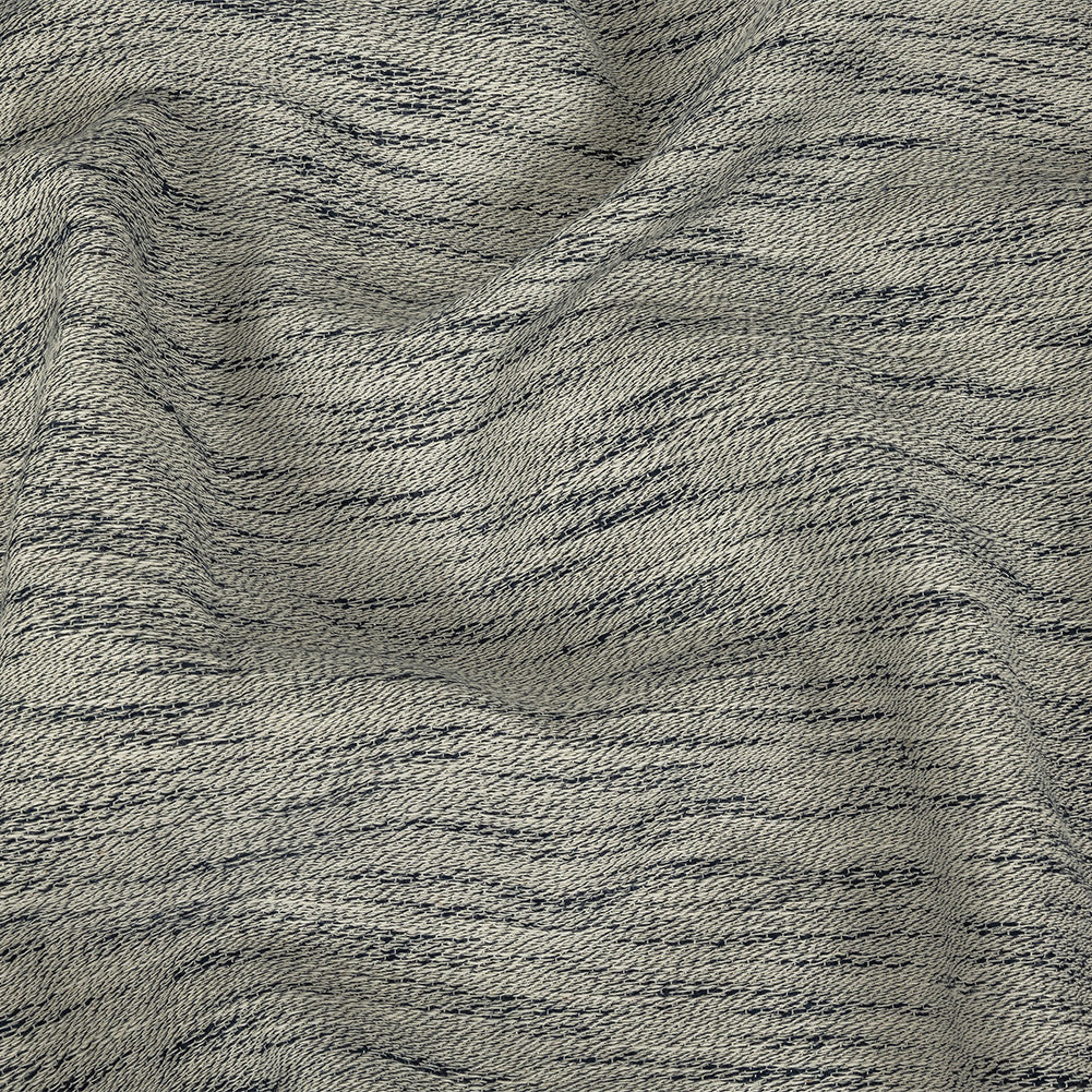 Twilight Blue and Lily White Striated Loopy Cotton Woven Twilight Blue and Lily White Striated Loopy Cotton Woven