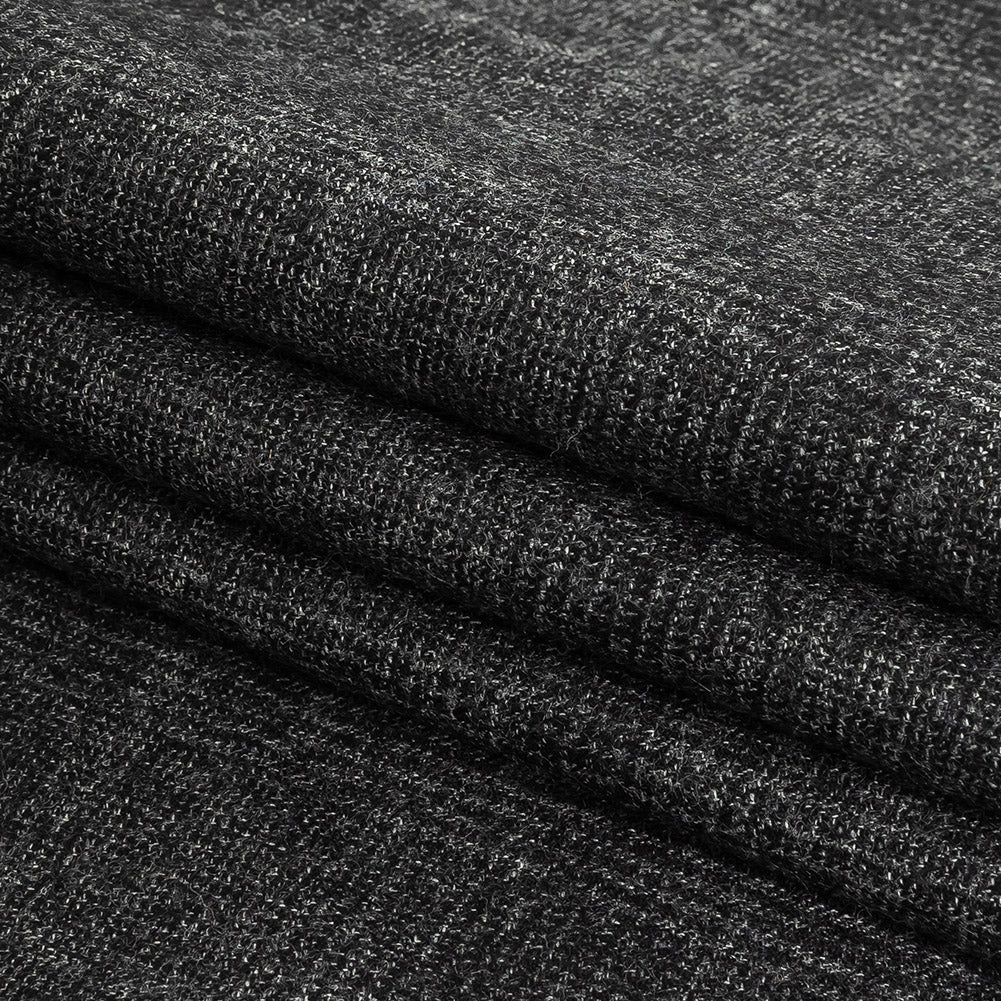 Italian Gray Glen Plaid Super 110 Wool Suiting Folded Italian Gray Glen Plaid Super 110 Wool Suiting Folded