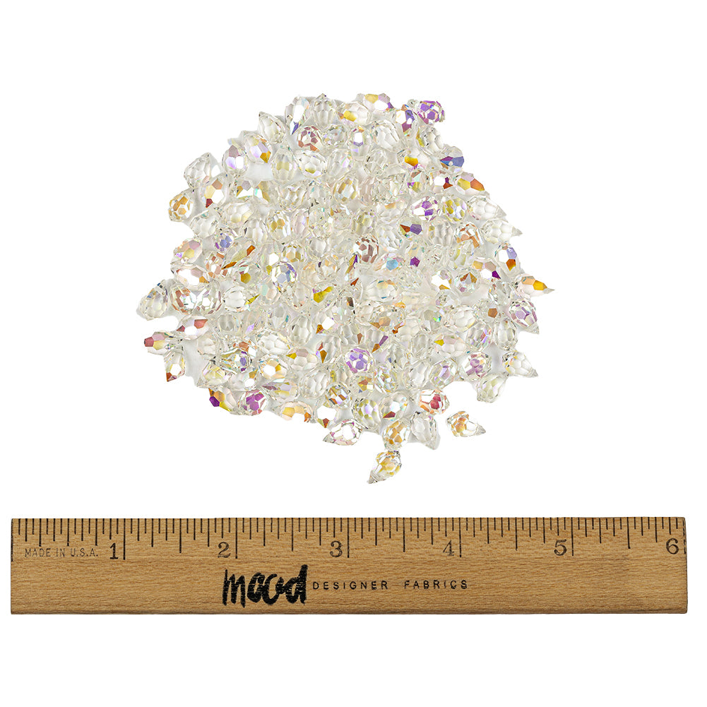 Vintage Imitation Crystal AB Teardrop Ornament - 10mm x 6mm Full Vintage Imitation Crystal AB Teardrop Ornament - 10mm x 6mm Full