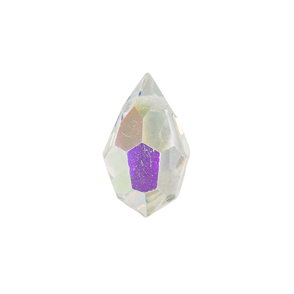 Vintage Imitation Crystal AB Teardrop Ornament - 10mm x 6mm Vintage Imitation Crystal AB Teardrop Ornament - 10mm x 6mm