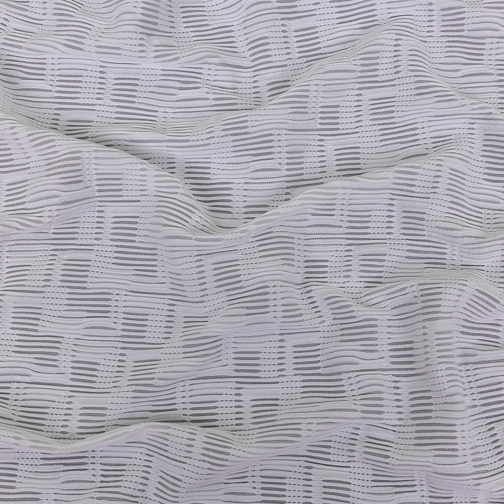 Optic White Geometric Jacquard Stretch Knit Optic White Geometric Jacquard Stretch Knit