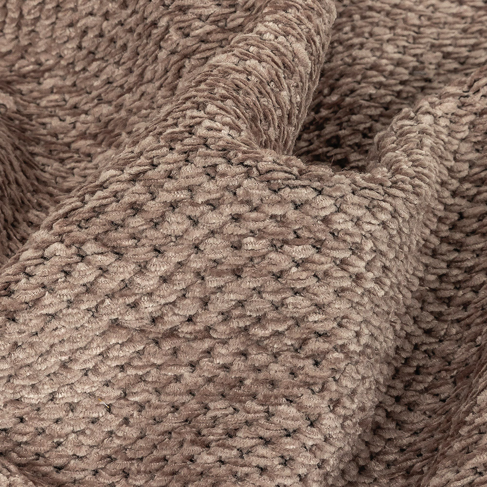 Italian Silvery Gray Loopy Chenille Knit Detail Italian Silvery Gray Loopy Chenille Knit Detail