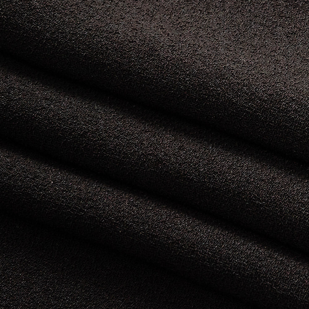 Black Stretch Polyester Crepe Folded Black Stretch Polyester Crepe Folded