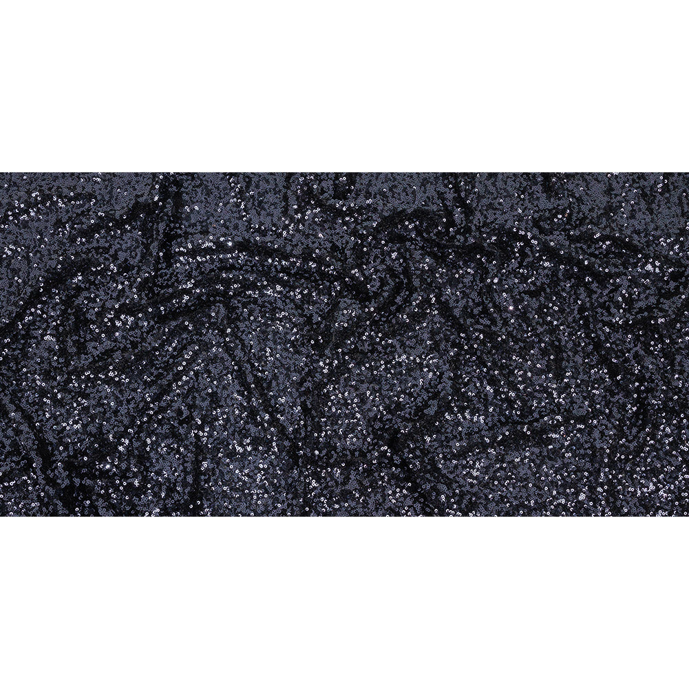 Neon Navy Clustered Baby Sequins on Stretch Mesh Full Neon Navy Clustered Baby Sequins on Stretch Mesh Full