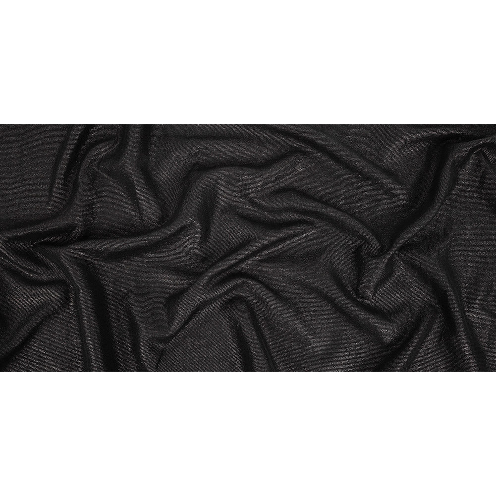 Italian Black on Black Striped Blended Cotton Woven Full Italian Black on Black Striped Blended Cotton Woven Full