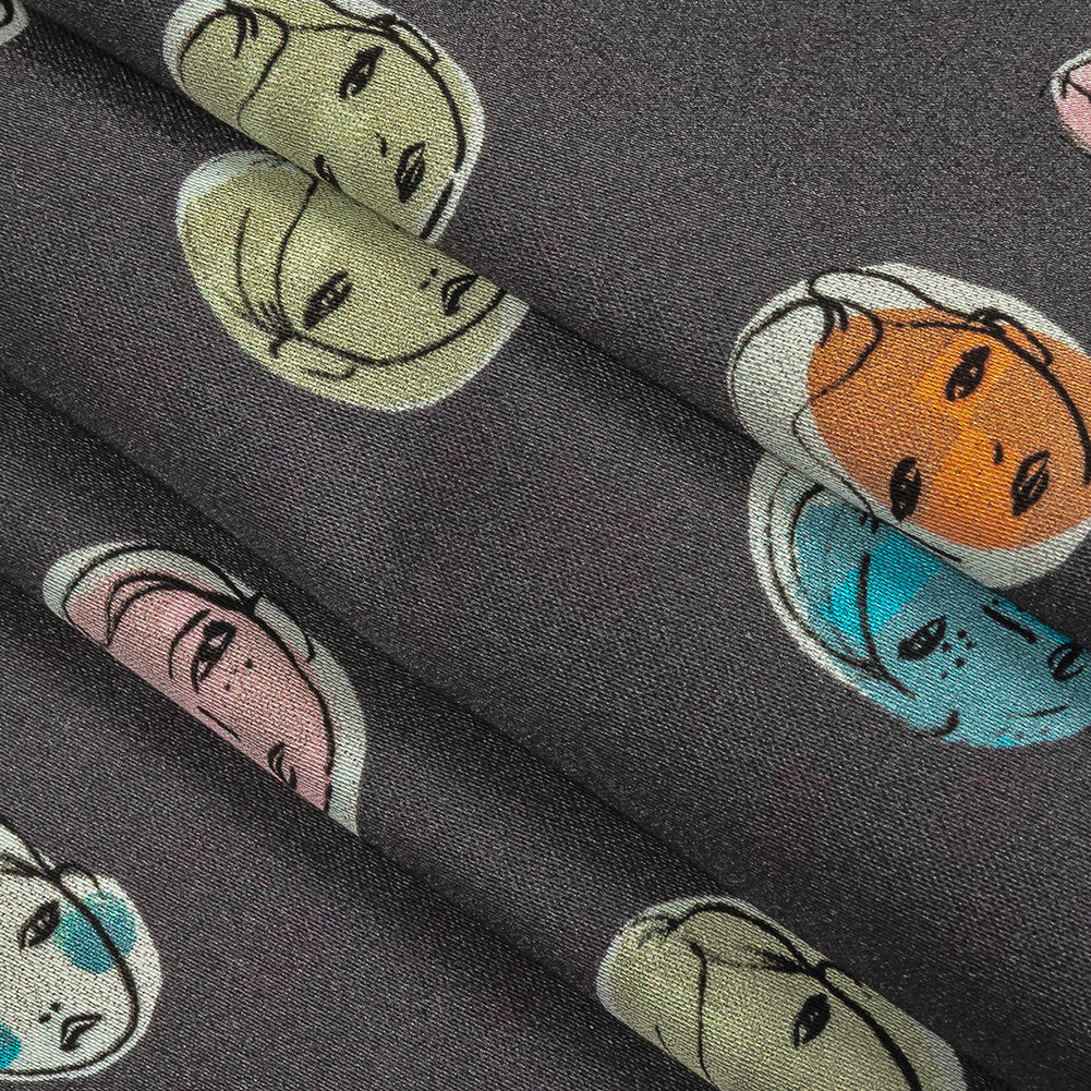 Stretch Cotton Sateen - Forged Iron Face Polka Dots - Pop-Art Pretties Print - Mood Exclusive Harvest Collection Folded Stretch Cotton Sateen - Forged Iron Face Polka Dots - Pop-Art Pretties Print - Mood Exclusive Harvest Collection Folded