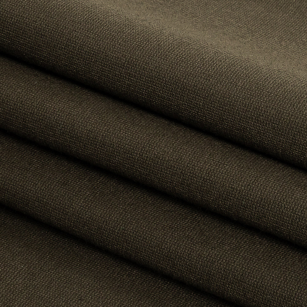 Italian Brown Stretch Ponte Knit Folded Italian Brown Stretch Ponte Knit Folded