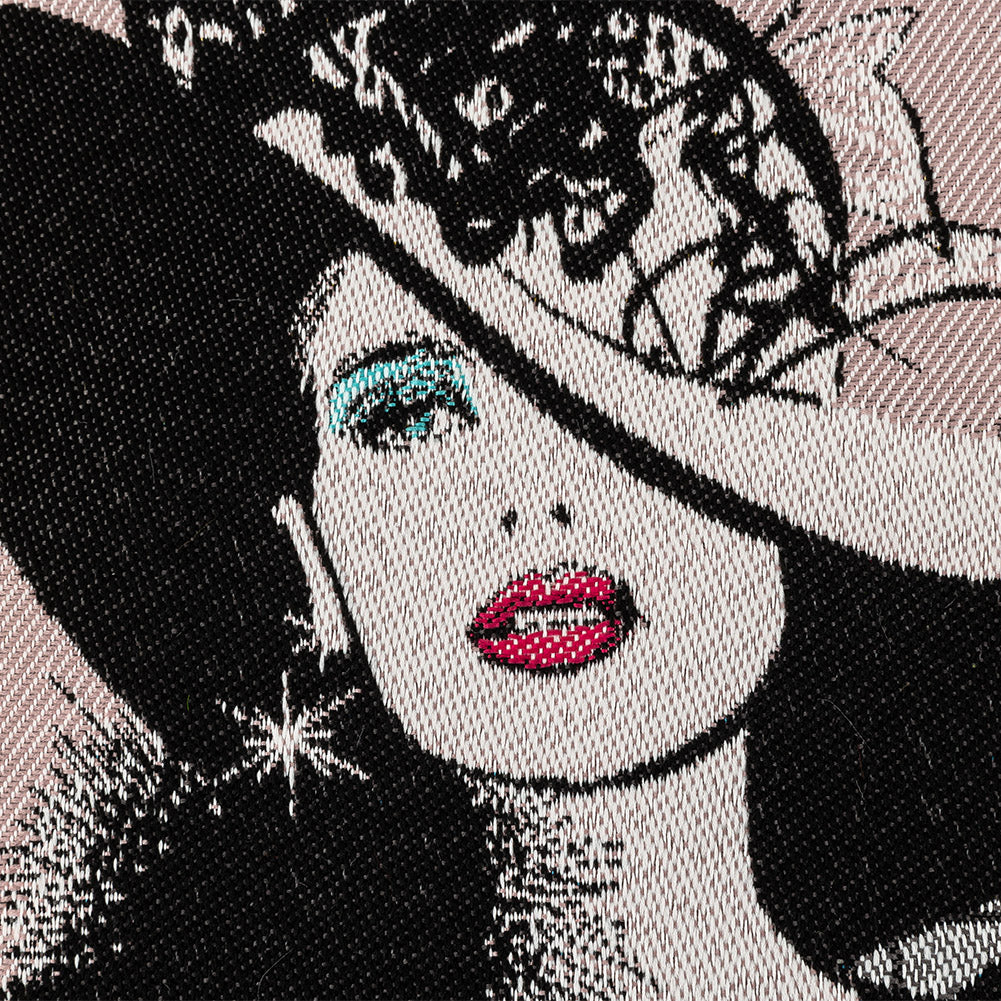 French Rose I Love Paris Oversized Square Patch - 18.875" Detail French Rose I Love Paris Oversized Square Patch - 18.875" Detail