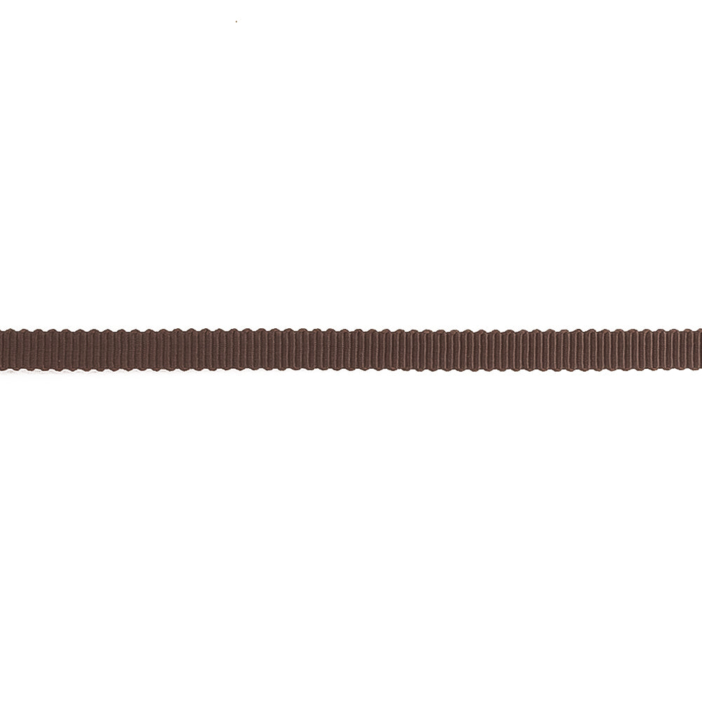 Deep Brown Petersham Grosgrain Ribbon - 0.25" Detail Deep Brown Petersham Grosgrain Ribbon - 0.25" Detail