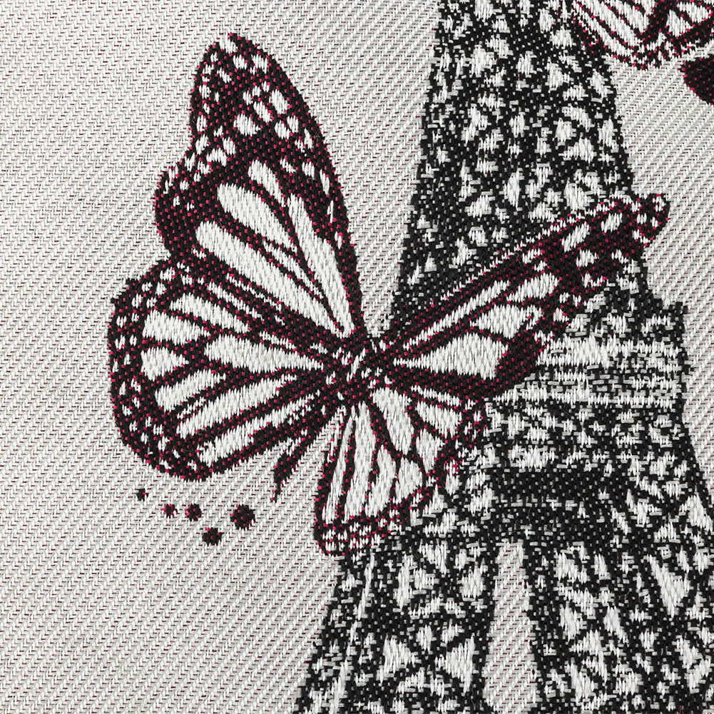 French Pearl and Pink J'Adore Paris Cotton Blend Oversized Square Patch - 18.875" Detail French Pearl and Pink J'Adore Paris Cotton Blend Oversized Square Patch - 18.875" Detail